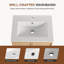 Meuble-lavabo flottant 24 po en chêne clair moderne avec lavabo, lavabo en céramique