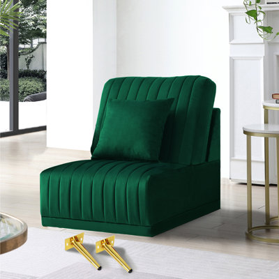 Chaise d'appoint en velours 31,5 po