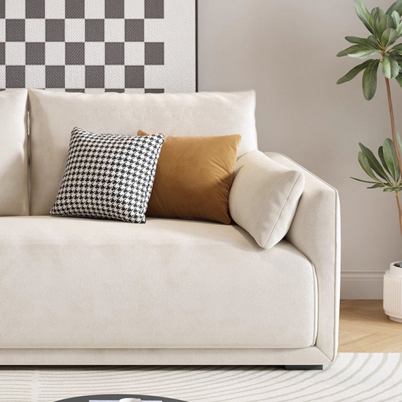 Canapé modulaire orange en cuir véritable, 3, H 35,43 po x l 102,36 po x P 35,43 po