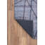 Tapis décoratif rayé bleu gris-1899148101