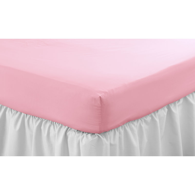 Izyan Percale Fitted Sheet, Dusky Pink, Single (3')