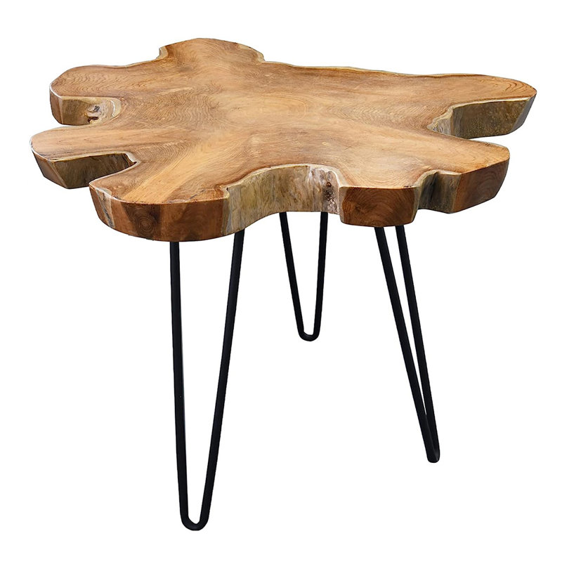 Table de bout en bois de teck massif