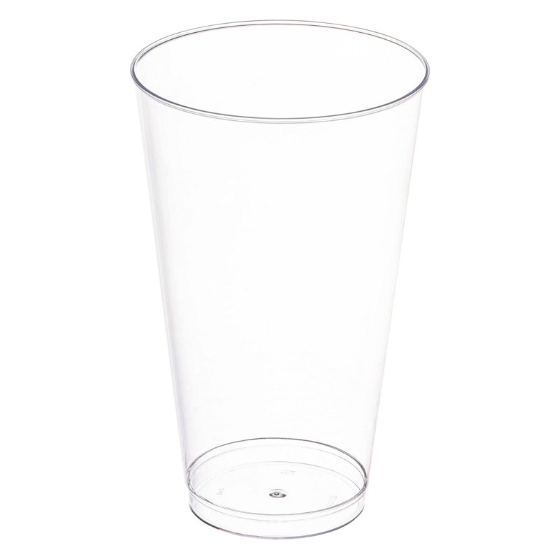 16 oz Grandes tasses à thé jetables en plastique cristal transparent