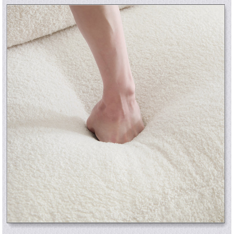 Canapé 3 places Teddy, 98.2" W, White Teddy