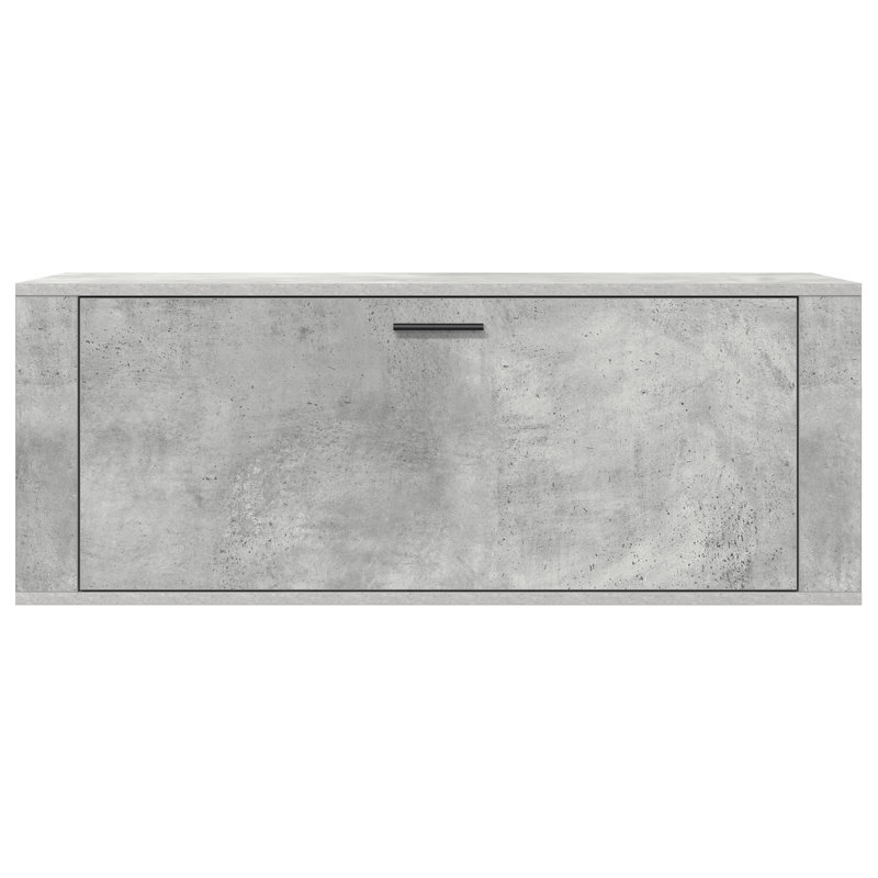 6 Pair Shoe Storage Cabinet, Concrete Grey