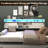 Daybed With Trundle, Farmhouse Daybed Frame With Sliding Barn Door Headboard And Charging Station & LED Light For Bedroom And Guest Room