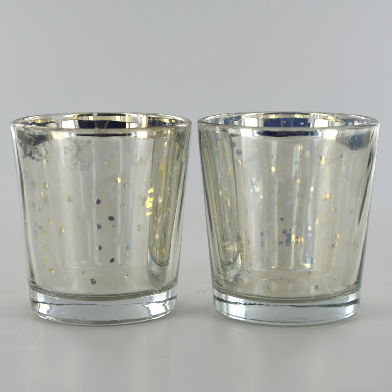 2 Piece Metal Tabletop Votive Holder Set