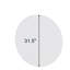 Miroir de salle de bain 80 cm, miroir rond, fixation murale