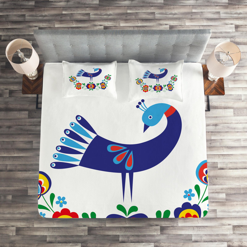 Eclectic Polyester Coverlet, King Bedspread + 2 Shams