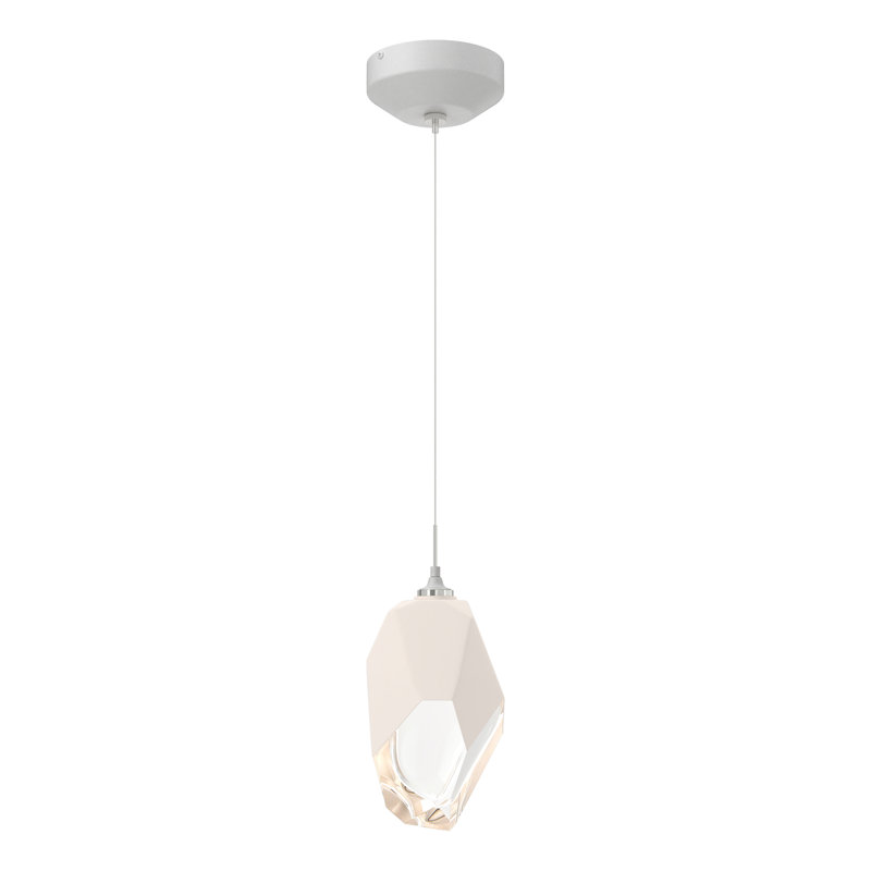 Luminaire suspendu géométrique simple Chrysalis, Blanc, Blanc