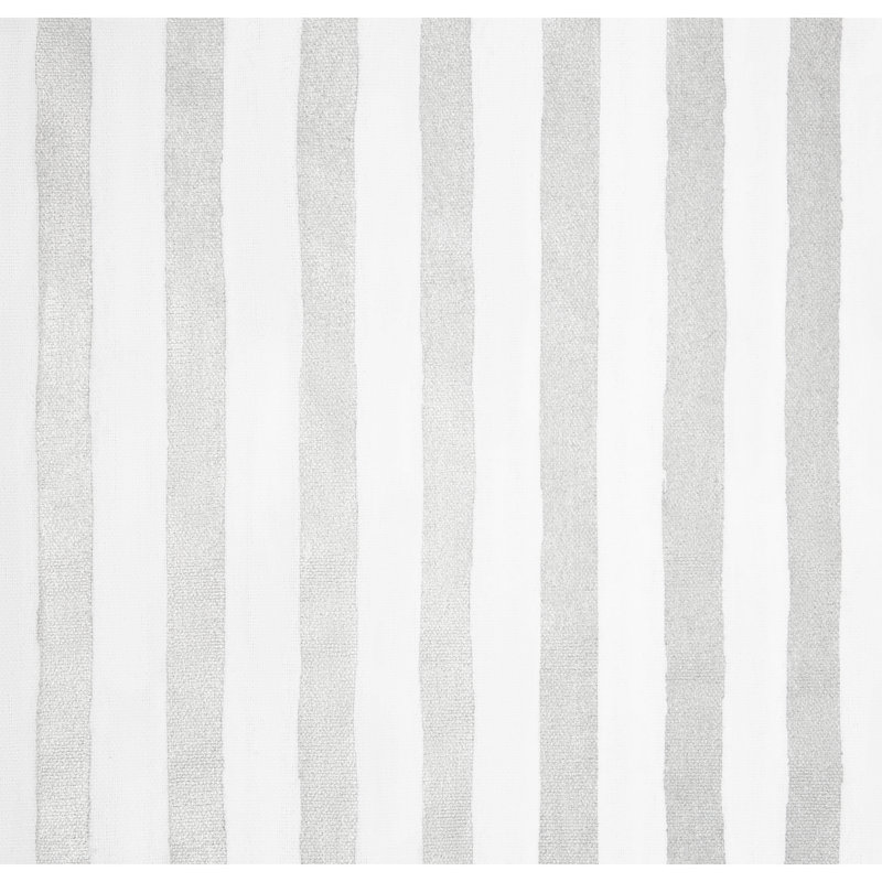 Chemin de table rayé peint à la main 15 po x 72 po KATE SPADE New York, Argent/blanc