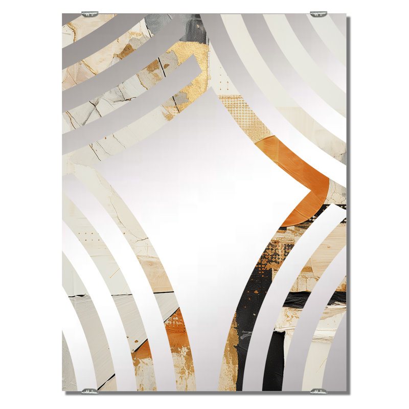Grand miroir mural Colver - Collages abstraits MIR131693, 32 po x 24 po