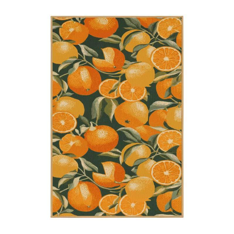  Tapis lavable Orangequat, Rectangle 7 pi x 9 pi