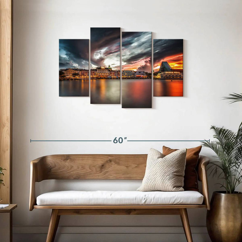 Nicci Sunset At Boardwalk, 27" H x 43" W