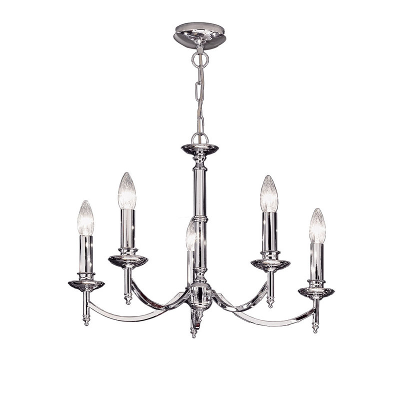 Millard 5 - Light Chandelier, Chrome, Yes