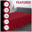 Premium Cotton Blend Plain Dyed Valance Sheet | Soft Durable and Breathable Luxury Bed Sheet for Ultimate Comfort-35991562-35991538