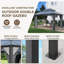Pavillon de jardin à double toit avec structure en acier, pavillon en polycarbonate-109242041