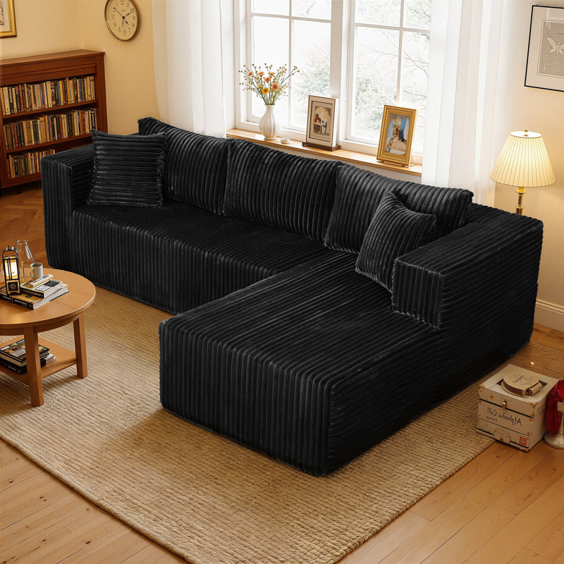 Canapé modulaire Boneless, Noir