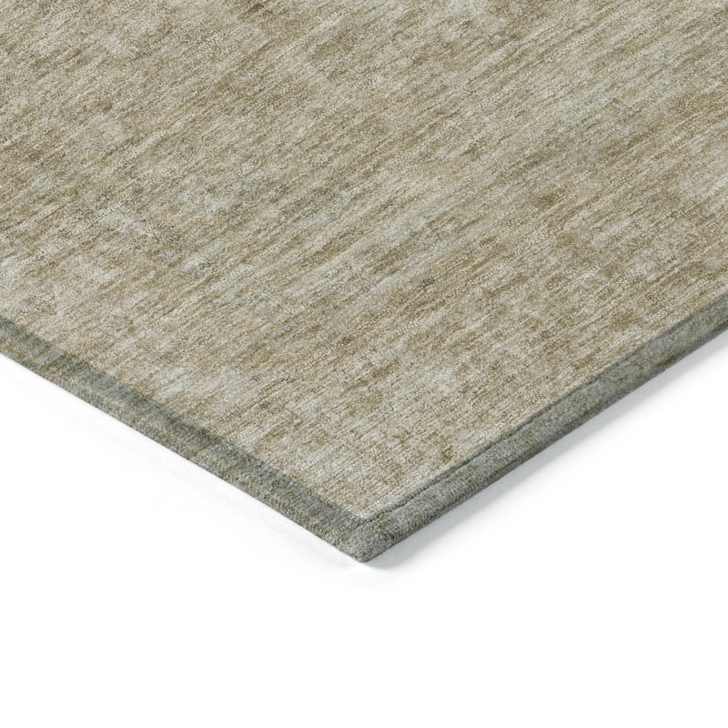Tapis extérieur lavable abstrait brun clair et beige 3 pi x 5 pi