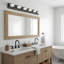 Éclairage mural moderne pour salle de bain 45 po à 6 lumières DEL de 45 po pour salle de bain avec miroir, douche et décor de salle de bain