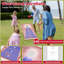 Jeu de Cornhole portable de 120 x 60 cm avec 8 sacs de sable et sac de transport, planches double couche en pin massif, impression UV, idéal pour jouer en famille dans le jardin, à la plage ou en camping.