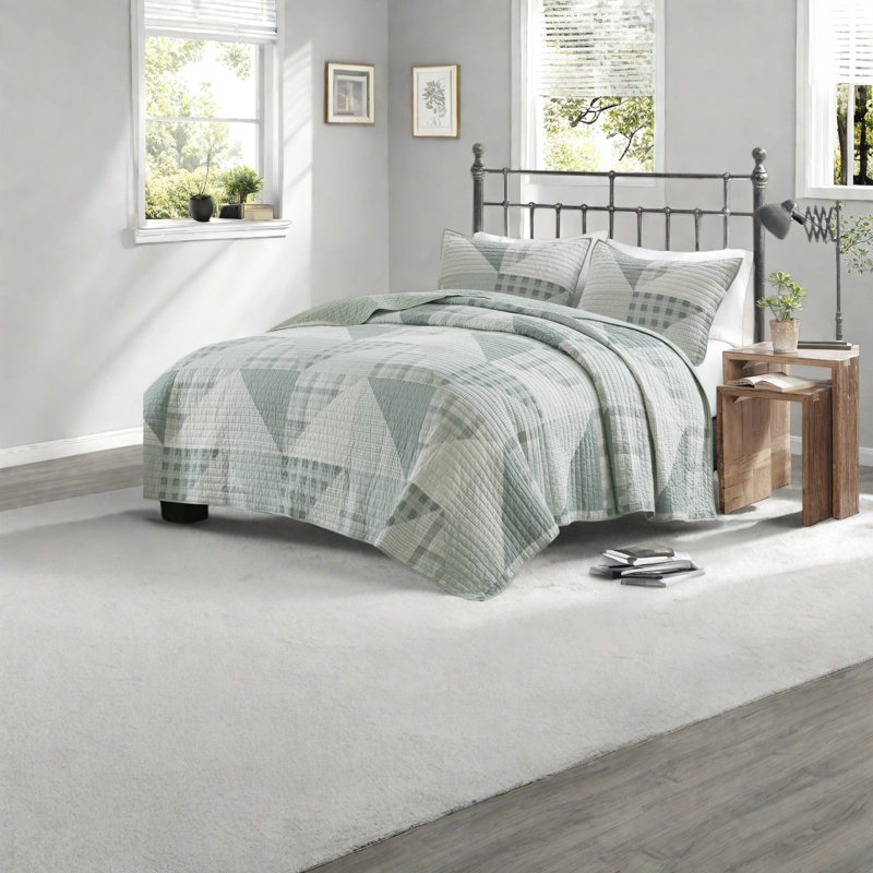 Premium Cotton Bedding Sets, Green Multi 3-piece, Versatile All-season Comfort