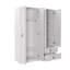 Nebras 4 Door Solid + Manufactured Wood Wardrobe