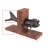 Airplane Metal and Wood Non Skid Bookends