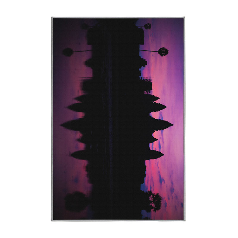 Tapis noir / mauve, Rectangle 2 pi x 4 pi