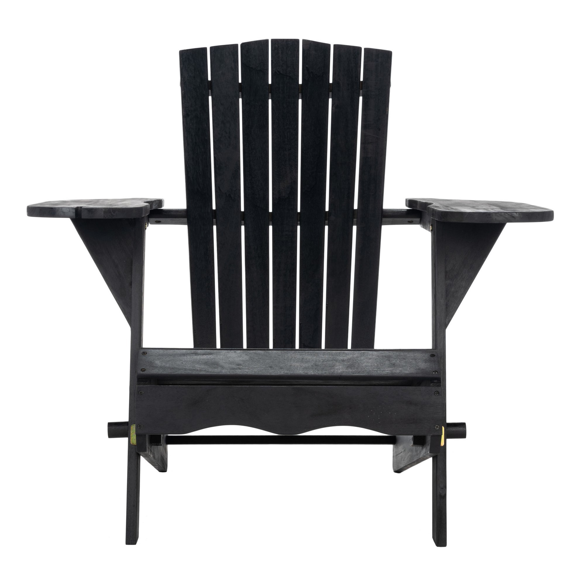 Boonville Eucalyptus Outdoor Adirondack Set, Black