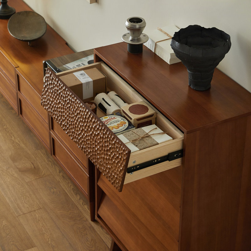 Commode d'appoint en bois massif rétro