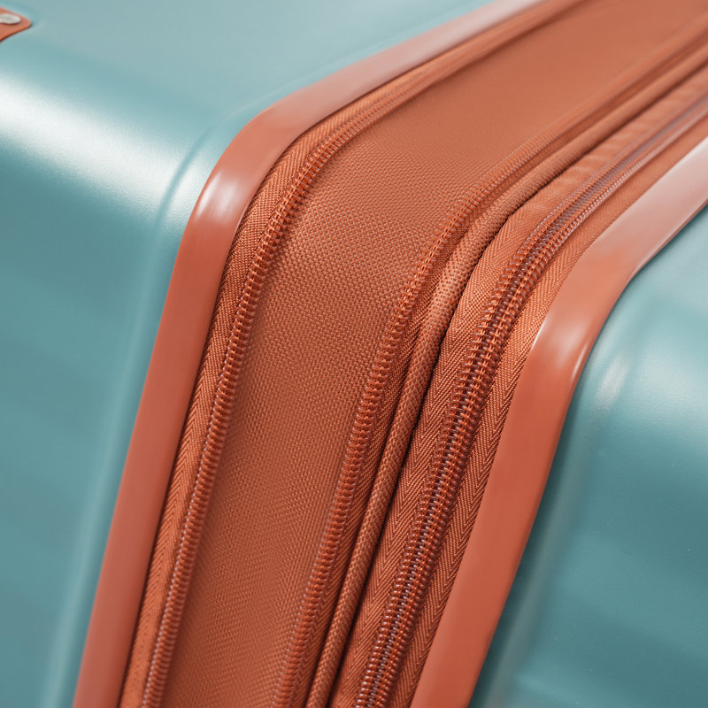 Ensembles de bagage 5 pièces avec ouverture frontale, valise de transport extensible rigide avec roulettes pivotantes, sac de rangement pour porte-gobelet et verrou USB