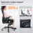 Ergonomic Breathable Mesh Office Chair with Headrest and Flip-Up Arms and Footrest E-2038256087