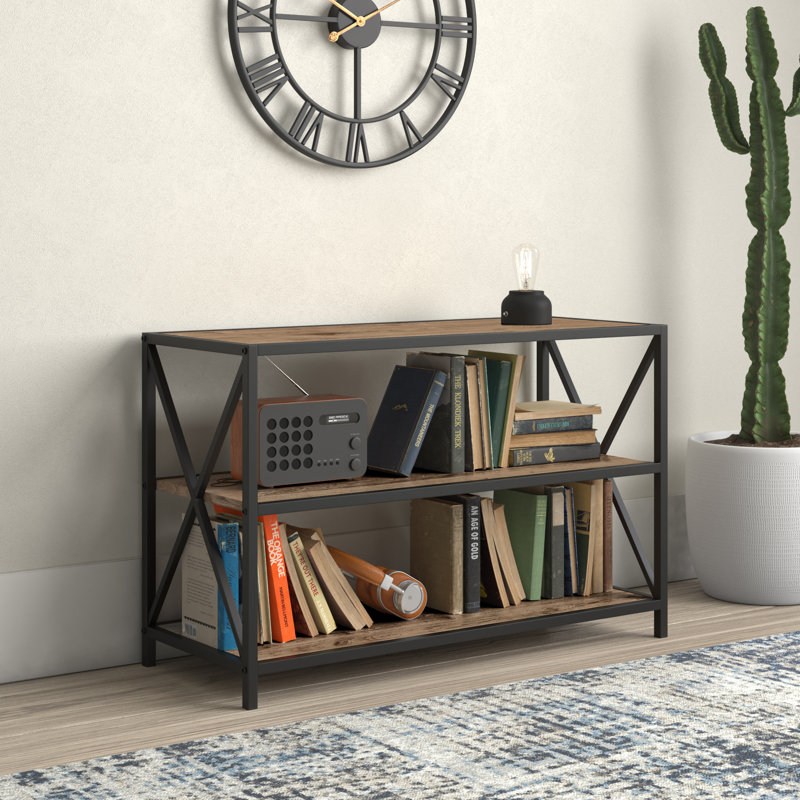 Bremer 100cm W Steel Standard Bookcase, Barnwood