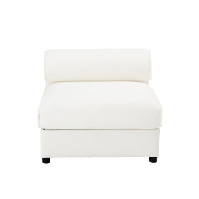 Armless Sofa -White
