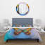 Magnifique papillon en turquoise et orange - Ensemble de housse de couette moderne - Microfibre de polyester-66392607