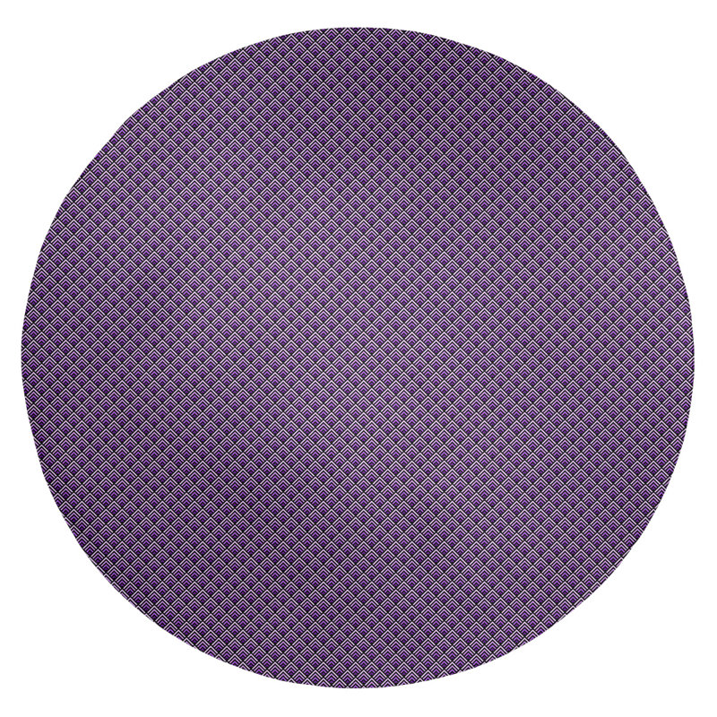 Tapis de zone mauve dégradé à géométrie inverse, Rond 5 pi