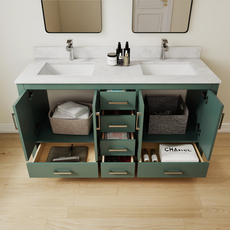 Meuble-lavabo double 60 po Riverford