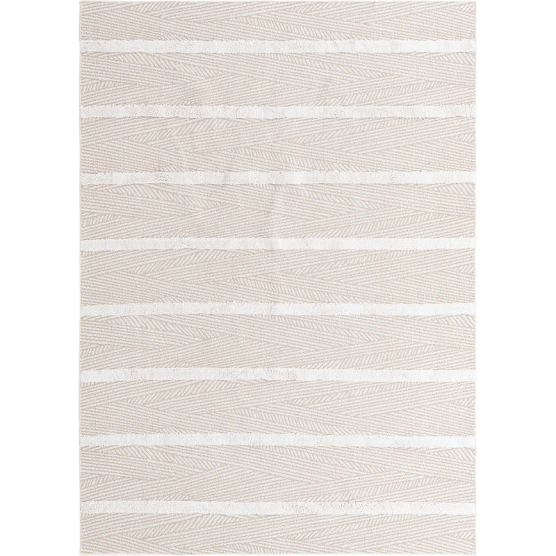 Dudziak Cotton Striped Indoor Rug, Rectangle 6'4" x 9'