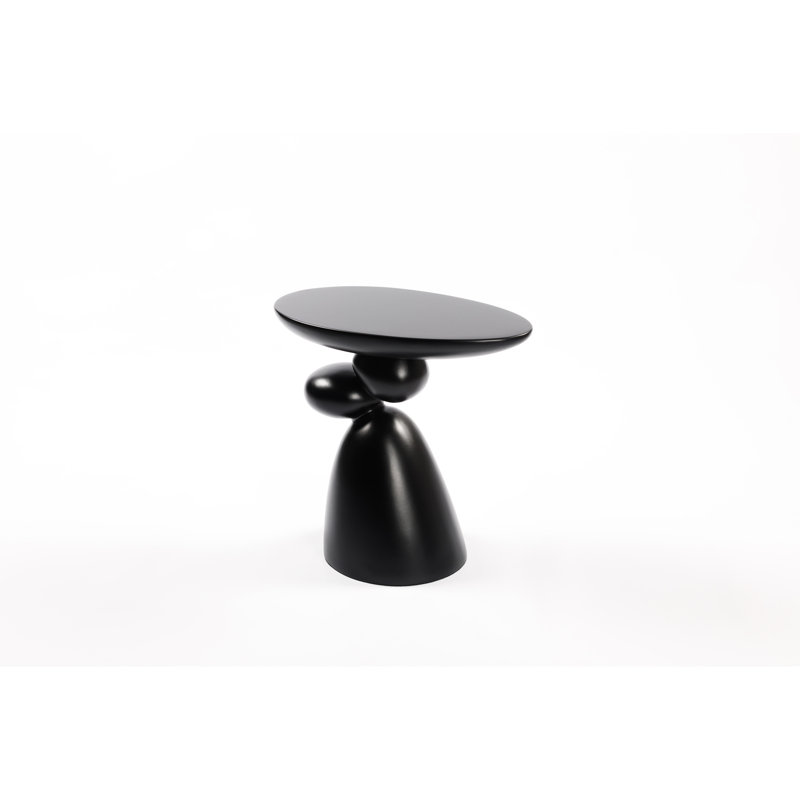 Table de bout Lucky Stone, table d'appoint en fibre de verre, table d'angle minimaliste moderne pour la décoration intérieure du salon, de la chambre à coucher et de la chambre d'amis