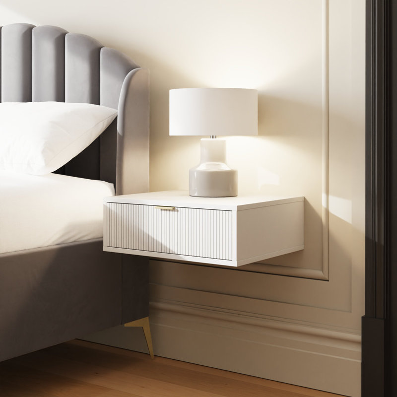 Sienna 50cm W Manufactured Wood Bedside Table