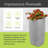 Good Ideas 50 Gallons Plastic Drainable Dual Overflow Planter Rain Barrel-27899314