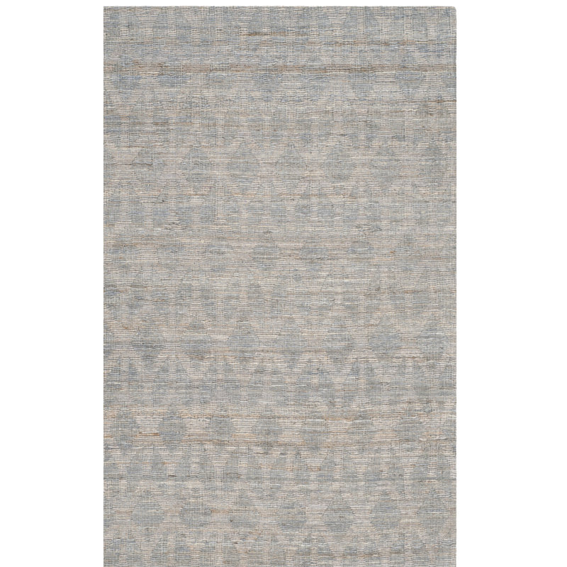 Doleman Hand Woven Jute/Cotton Geometric Rug in Gray/Gold, Rectangle 10' x 14'