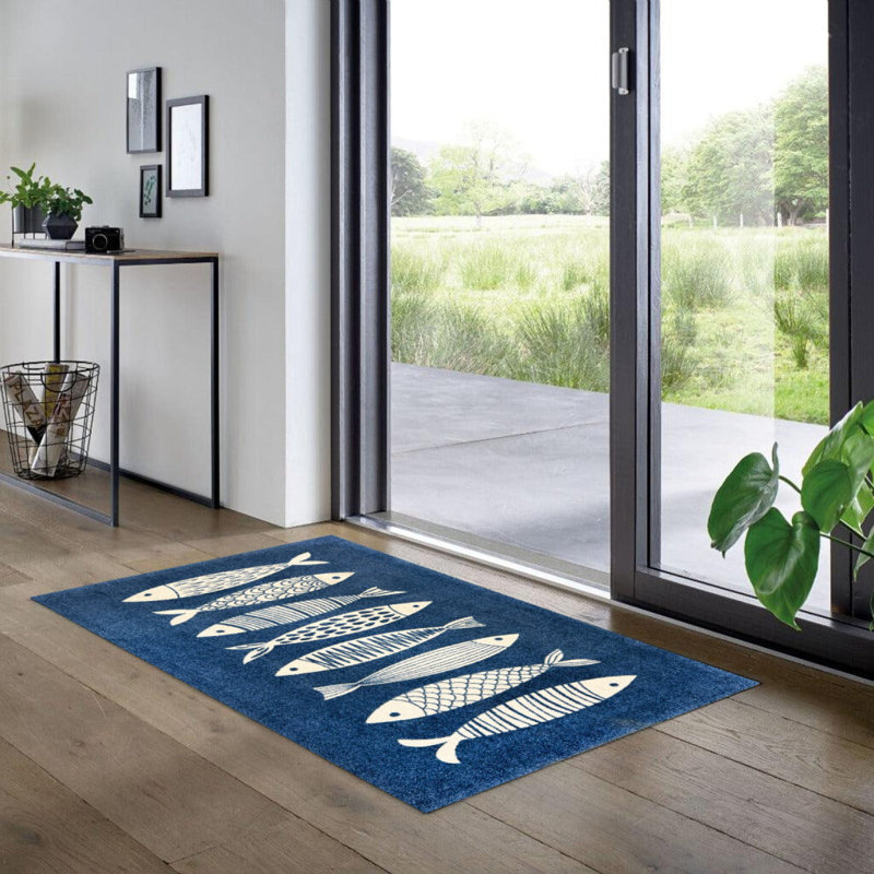 Tapis de sol lavable Fish Tango, L 47 po x L 28 po, Caoutchouc