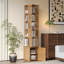 Bibliothèque rotative rotative avec armoire de rangement, bibliothèque en bambou, étagère de présentation étroite à 7 niveaux pivotant sur 360 degrés, naturel-454895518