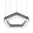 - Light Sparkle Silver LED Geometric Pendant