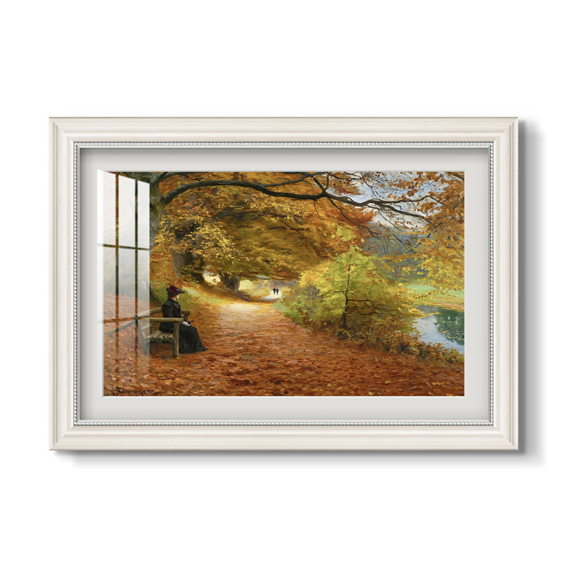 Un sentier boisé à l'automne, 1902 - Hans Andersen - Brendekilde - Estampe encadrée sur mesure, 20x28 INNER SIZE