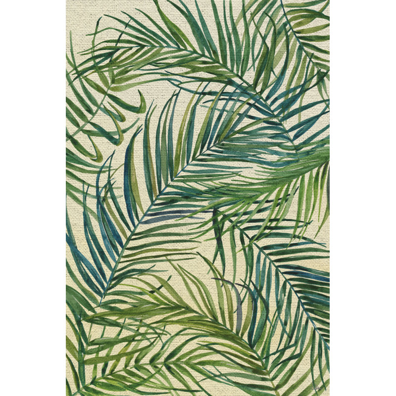 Palm Leaves On Sunday by Julia Posokhova - Wrapped Canvas Print, 30 cm H x 20 cm W x 4 cm D