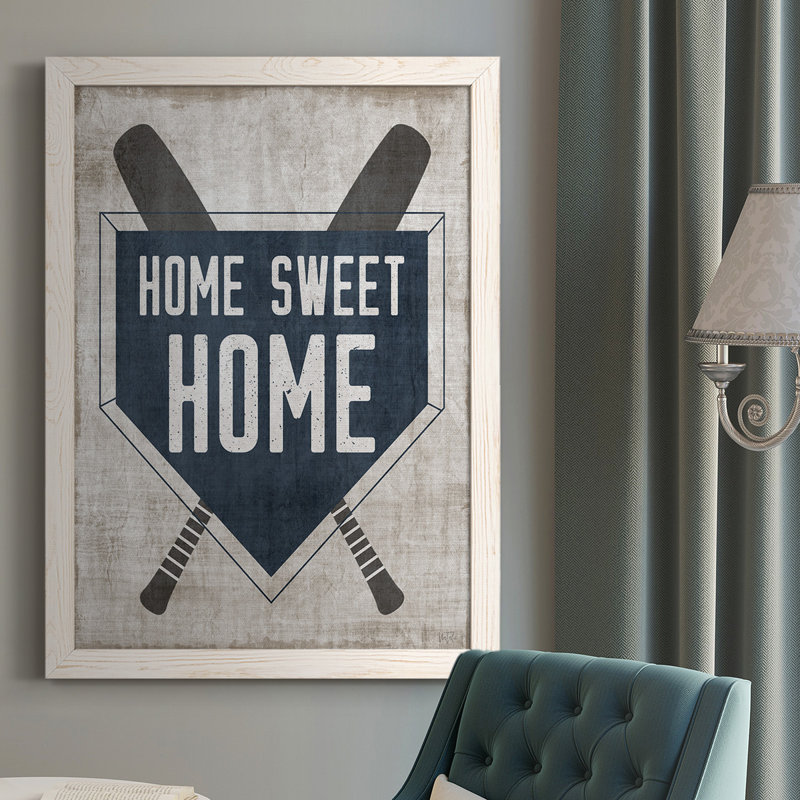 Pyatt Home Sweet Home Base, reproduction d'art sur toile encadrée, Blanc, H 37,5 po x l 27,5 po x P 1 po