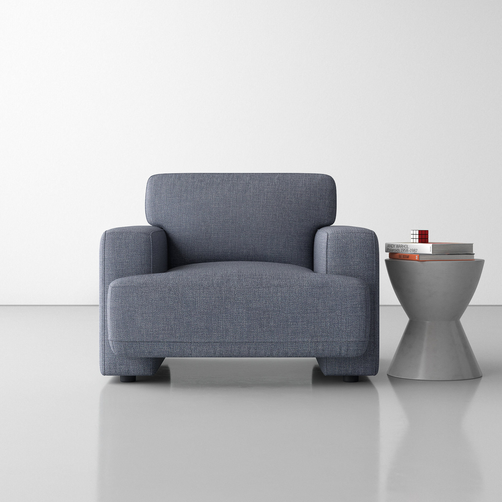 Ives Linen Armchair, Luna Charcoal